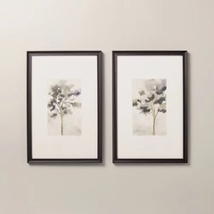 Set of 2 12″x18″ Vertical Watercolor Tree Art – Hearth & Hand