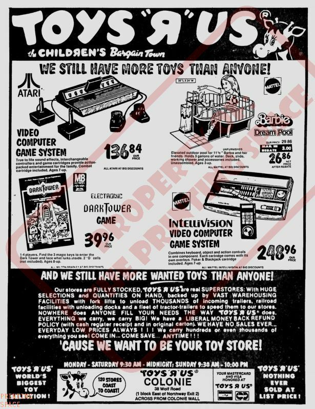 TOYS R US Wall Poster Vintage Retro Promo Video Game 001 – POSTER 20×30
