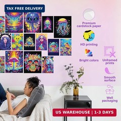 97 Decor Trippy Room Decor – Trippy Poster for Room Aesthetic, Trippie Wall Deco