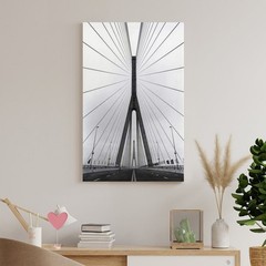 Art Poster Bridge Bathroom Unframed Indoor Canvas Artwork 12×18 Inch 1-Piece
