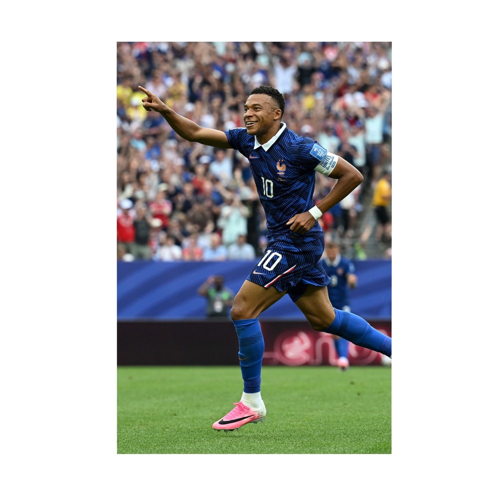 Mbappe Goal Inspired Blue Jersey France Soccer – World Cup 26 – POSTER 20″x30″