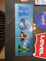 MOON HOAX STICKERS (3) Made in USA