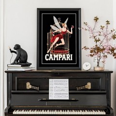 Vintage Campari Fairy Poster – Art Nouveau Style Wall Art Print – Unframed