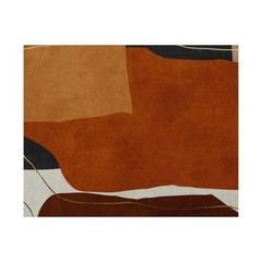 Abstract Earth Tones Satin Poster | Minimal Organic Shapes