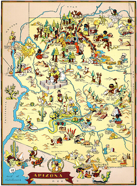 Arizona – 1935 – Pictorial Map Poster