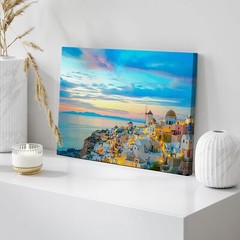 Wall26 Canvas Print Santorini Greece Landscape Wall Art Seaside Wall Decor