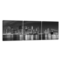 Canvas Print Photo Black White New York City Bridge Pictures Posters Art Framed