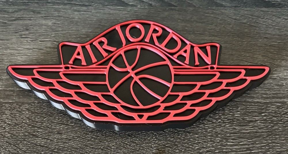 Air Jordan Classic Logo (Red&Black) Mount On Wall