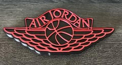 Air Jordan Classic Logo (Red&Black) Mount On Wall