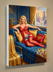 Supergirl Adult Canvas Print 12×16 – Vintage Retro Pin-Up Wall Art Decor