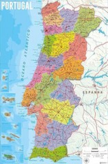 Map Of Portugal – Poster (Portugese Language Version) (Size: 24″ x 36″)