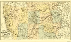 Railroad Map – Union Pacific Eastern Connections – Keeler 1867 – Vintage Wall