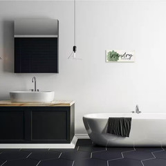 7 In. X 17 In. «Laundry Room Green Succulent Soft Textured Paper Look» by Jessic