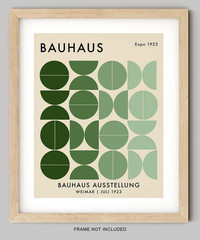 Bauhaus Mid Century Modern Wall Art – 11X14″ UNFRAMED Print – Abstract, Minimal