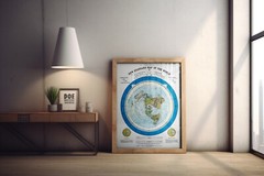 1892 Flat Earth Map – Alexander Gleason Gleason’s New Standard Map of the World