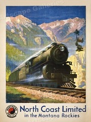 1929 “North Coast Limited” Vintage Style Montana Rockies Travel Poster – 18×24