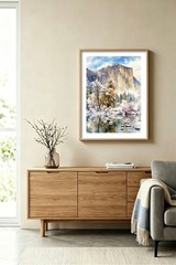 Set of 6 | Denali US National Parks Landscape Watercolor Art – Digital Download