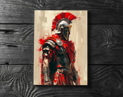 Spartan Roman Warrior Art Poster Print – No Frame