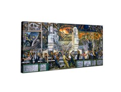 Diego Rivera, Detroit Industry, South Wall, Narrow Horizontal Wall Art Large Art