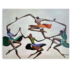 Vintage Dancers Canvas Print, African American Dance Wall Art Decor