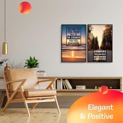 Set of 6 Framed Motivational Canvas Prints – 11×17 Inch Inspirational Wall Art