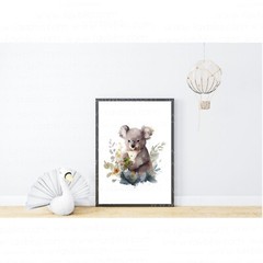 Wall Art Print A4 | Koala 3 – NO FRAME NOT INCLUDED – PRINT ONLY