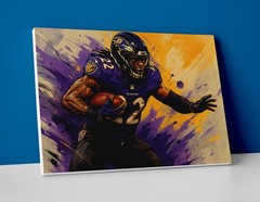 Derrick Henry Poster or Canvas- Derrick Henry Baltimore Ravens Wall Art Painting