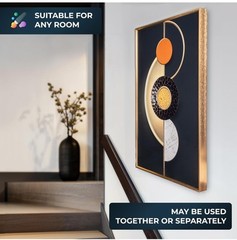The Decor Cave Framed Canvas Wall Art Living Room/Bathroom/Dining Room Abstract