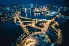 MACAU NIGHT SKYLINE GLOSSY POSTER PICTURE PHOTO BANNER macao china pearl 3660