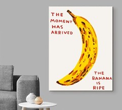 David Shrigley Ripe Banana Art Print | Mounted Canvas | Framed Canvas |Acrylic