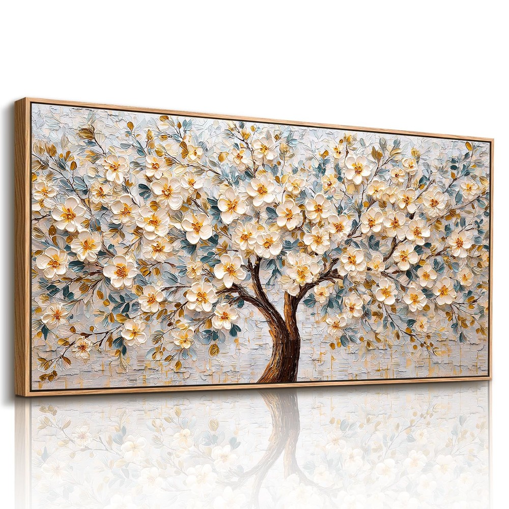 imjiayu Tree of Life Wall Art, Large Wall Decor, Framed Wall Art, Cherry Blos…