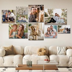 Pet Lover Custom Pet Photo Frameless Canvas Wall Art Gift Home Decor