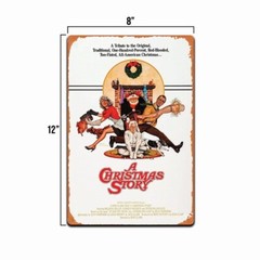 A CHRISTMAS STORY Movie POSTER Tin Sign 8 x 12 in Zack Ward, Leslie Carlson,