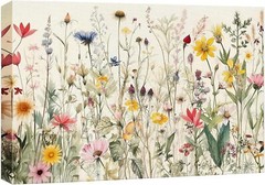 Wall26 Wildflowers Canvas Print Floral Botanical Wilderness Boho Wall Art