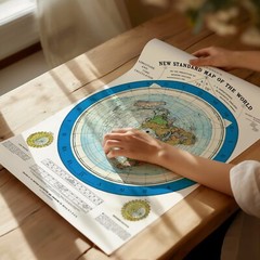 1892 Flat Earth Map – Alexander Gleason Gleason’s New Standard Map of the World