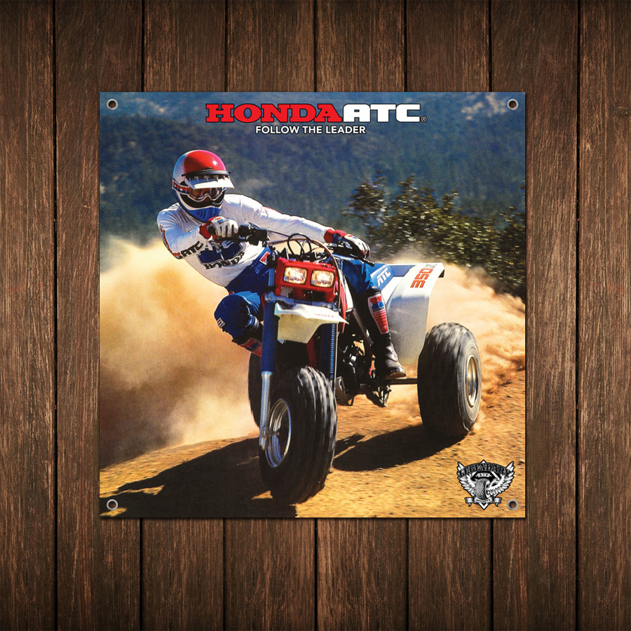 1986 Honda ATC 350X 33″ x 33″ Vinyl Shop Banner / Ultra High Quality