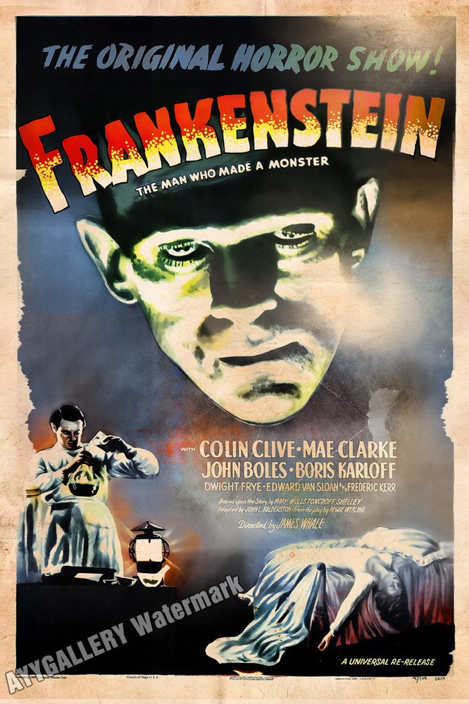 Frankenstein Retro (1931) – Movie Poster (24″x36″)