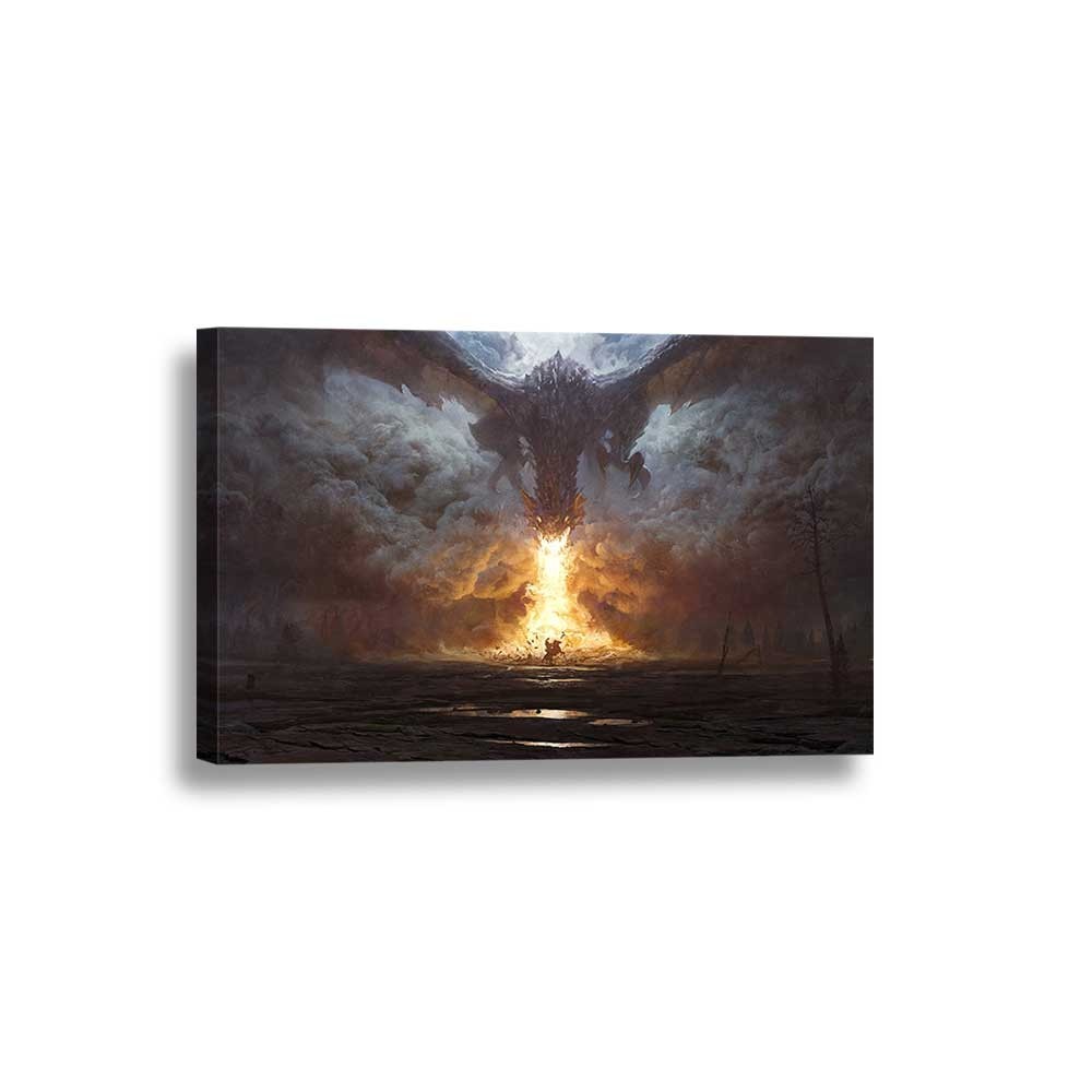 Dragon Fantasy GOT Multiple Options 3 4 5 Panel Canvas Wall Art Home