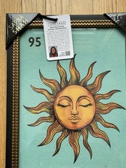 SAPNA SHAH EL SOL SUN WALL ART 12”x18” LOTERIA #95 LOTTERY PRINT MEXICAN DECOR