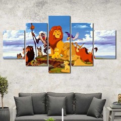 Disney’s Lion King Multiple Options 3 4 5 Panel Canvas Wall Art Home