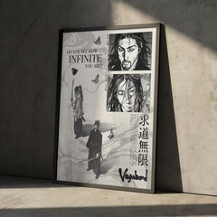 Vagabond Miyamoto Musashi Anime Poster, Vintage Samurai Wall Art Decor