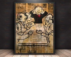 Alec Monopoly Meeting Men Art Print | Mounted Canvas | Framed Canvas | Acrylic