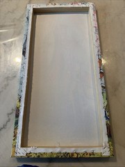 Maydak 2010 Signed Modern Abstract Cityscape 12×24 Canvas Print Wall Art