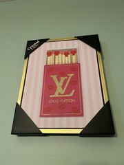 Beautiful Framed Louis Vuitton Wall Art 11”x 14” Canvas Designer LV Pink Hearts