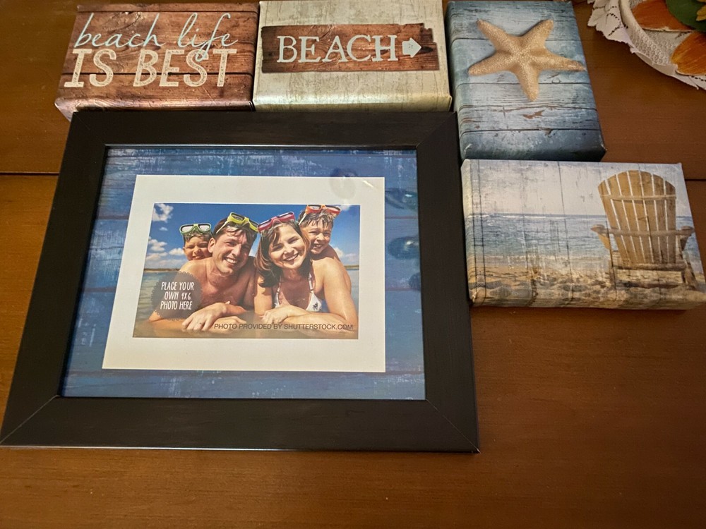 5 piece beach frame decoration set new in box