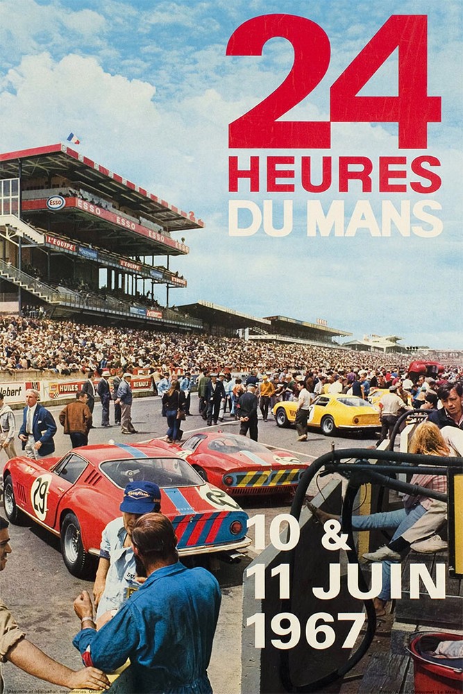 24 Hours Of Le Mans 1967 Vintage Racing Travel Wall Art Home – POSTER 20″x30″