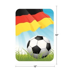 Germany Soccer Ball And Flag Sports Cool Wall Decor Art Print Poster 12×18