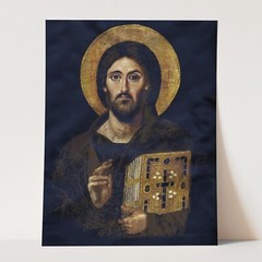 Jesus Christ Pantocrator at Mount Sinai Christian Bible Wall Art Poster Print
