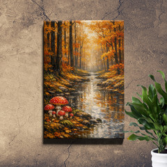 Canvas Wrapped Framed Painting Unique Home Artistic Wall Decoration