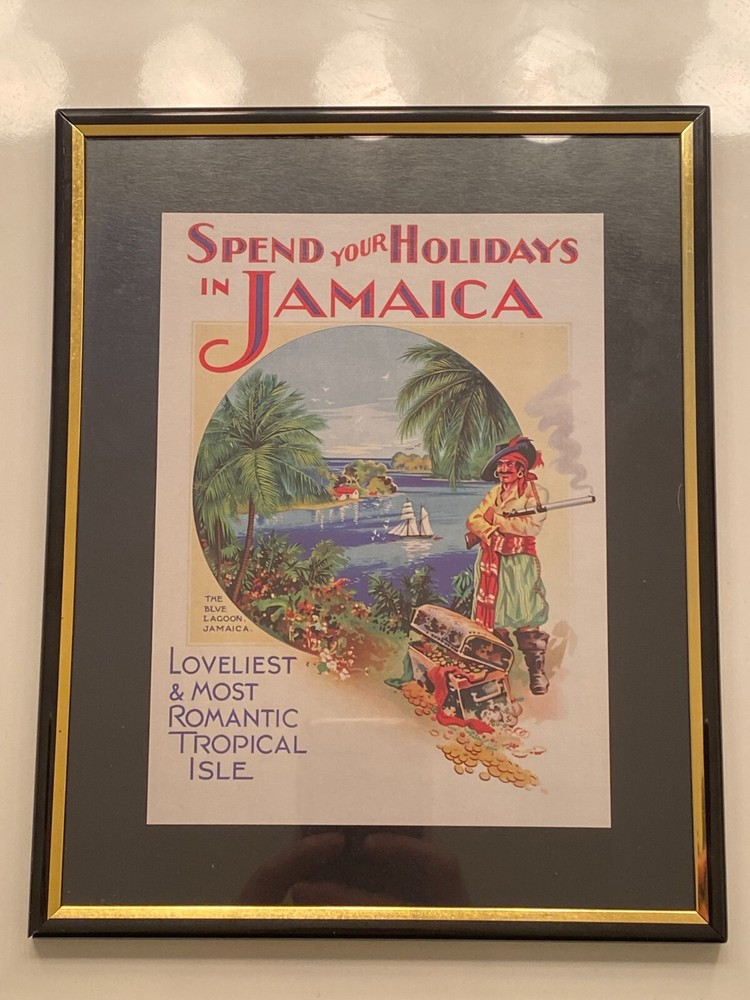 Spend Your Holidays In Jamaica 8″ x 10″ Framed Picture Romantic Tropical Isle